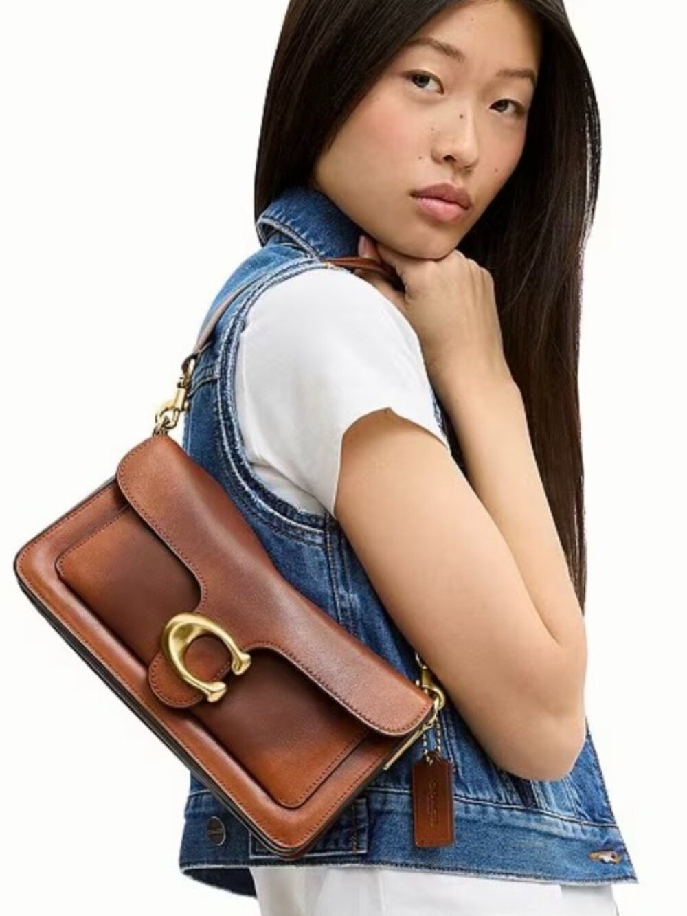 COACH SOFT LEATHER TABBY 26 CROSSBODY BAG